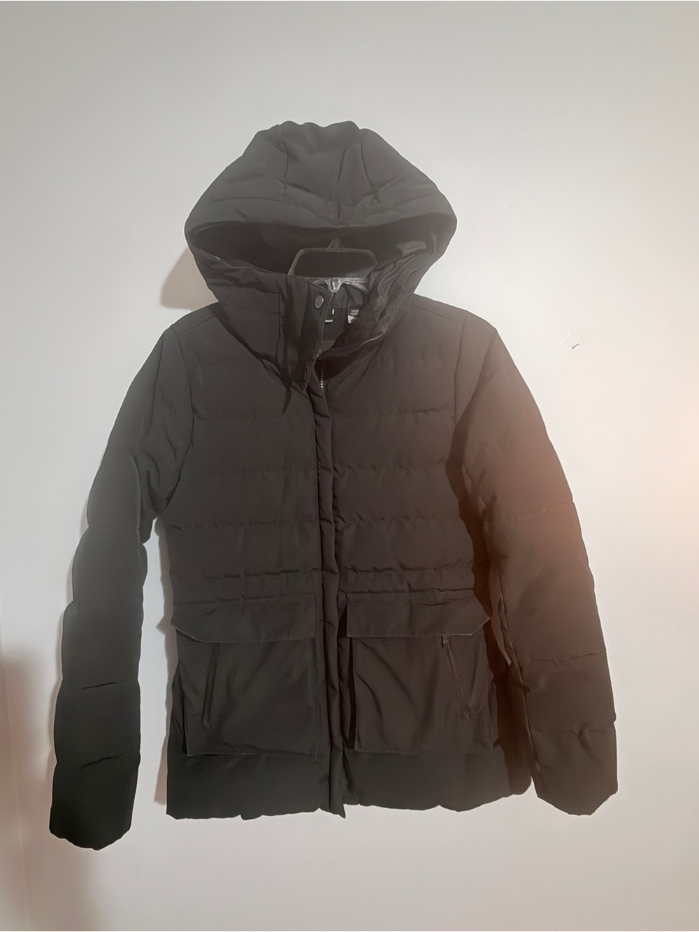 Marmot Black Hooded Women's Puffer Jacket- XS